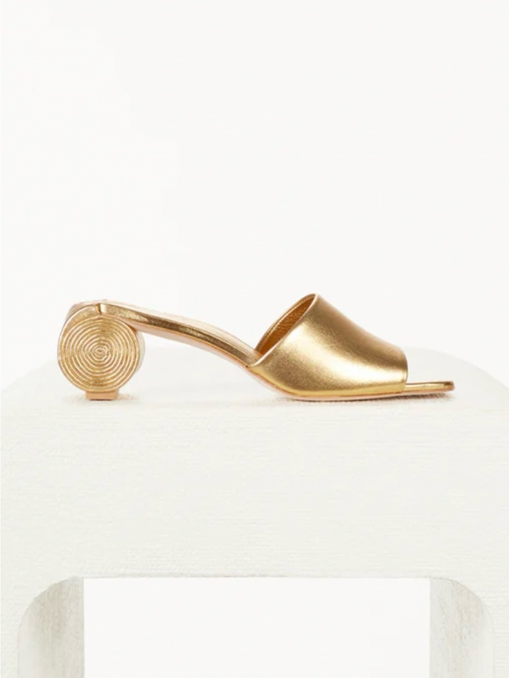 cult gaia Gold Spiral-Heel Slide Mules